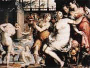 ZUCCHI, Jacopo The Toilet of Bathsheba qwr painting